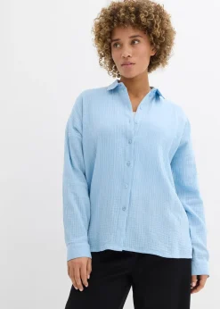 bonprix Chemisier ample, effet used|Femme Chemisiers