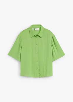 bonprix Chemisier boxy en crêpe léger|Femme Chemisiers