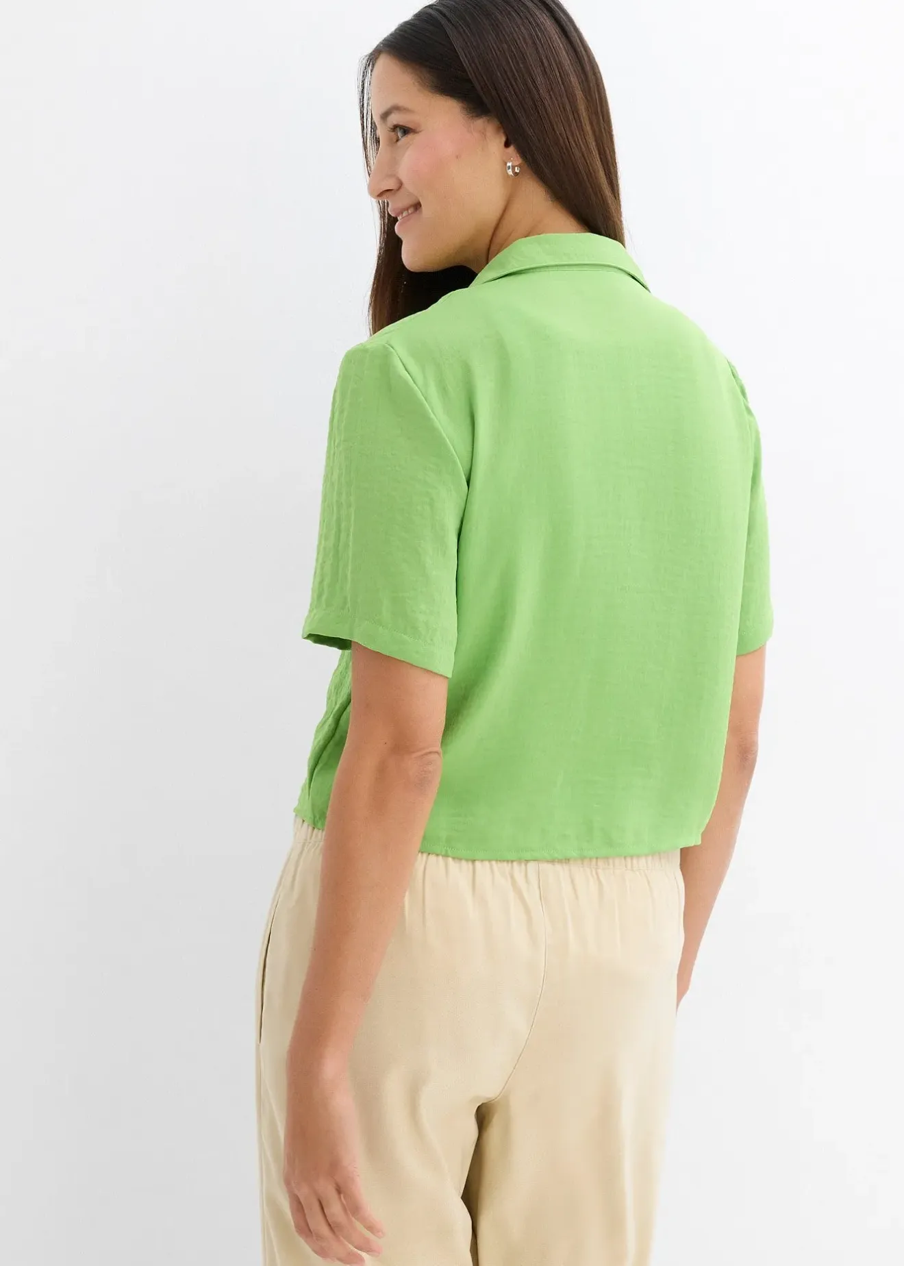 bonprix Chemisier boxy en crêpe léger|Femme Chemisiers