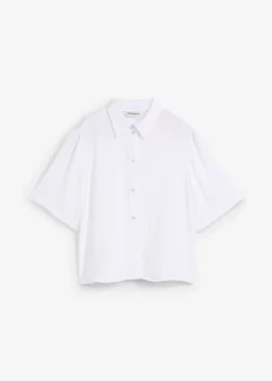 Femme bonprix Chemisiers|Chemisier boxy en crêpe léger