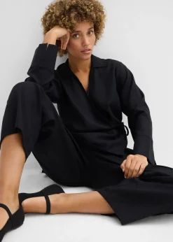 bonprix Chemisier cache-cœur en lin mélangé|Femme Deux Pièces & Ensembles|Chemisiers