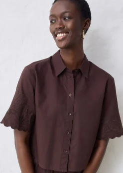 Femme bonprix Premium|Chemisiers|Chemisier court avec soie