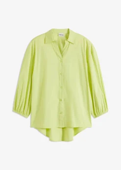 Femme bonprix Chemisiers|Chemisier court devant, long derrière, manches ballon