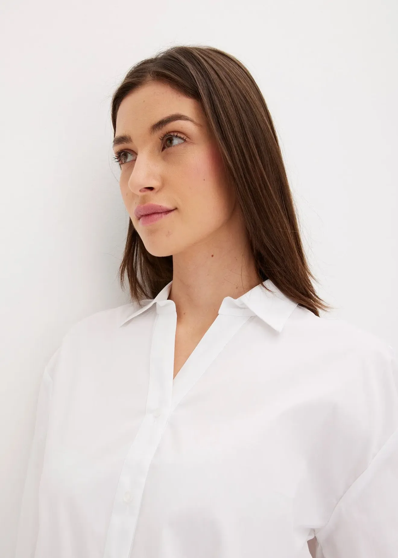 bonprix Chemisier court devant, long derrière, manches ballon|Femme Chemisiers