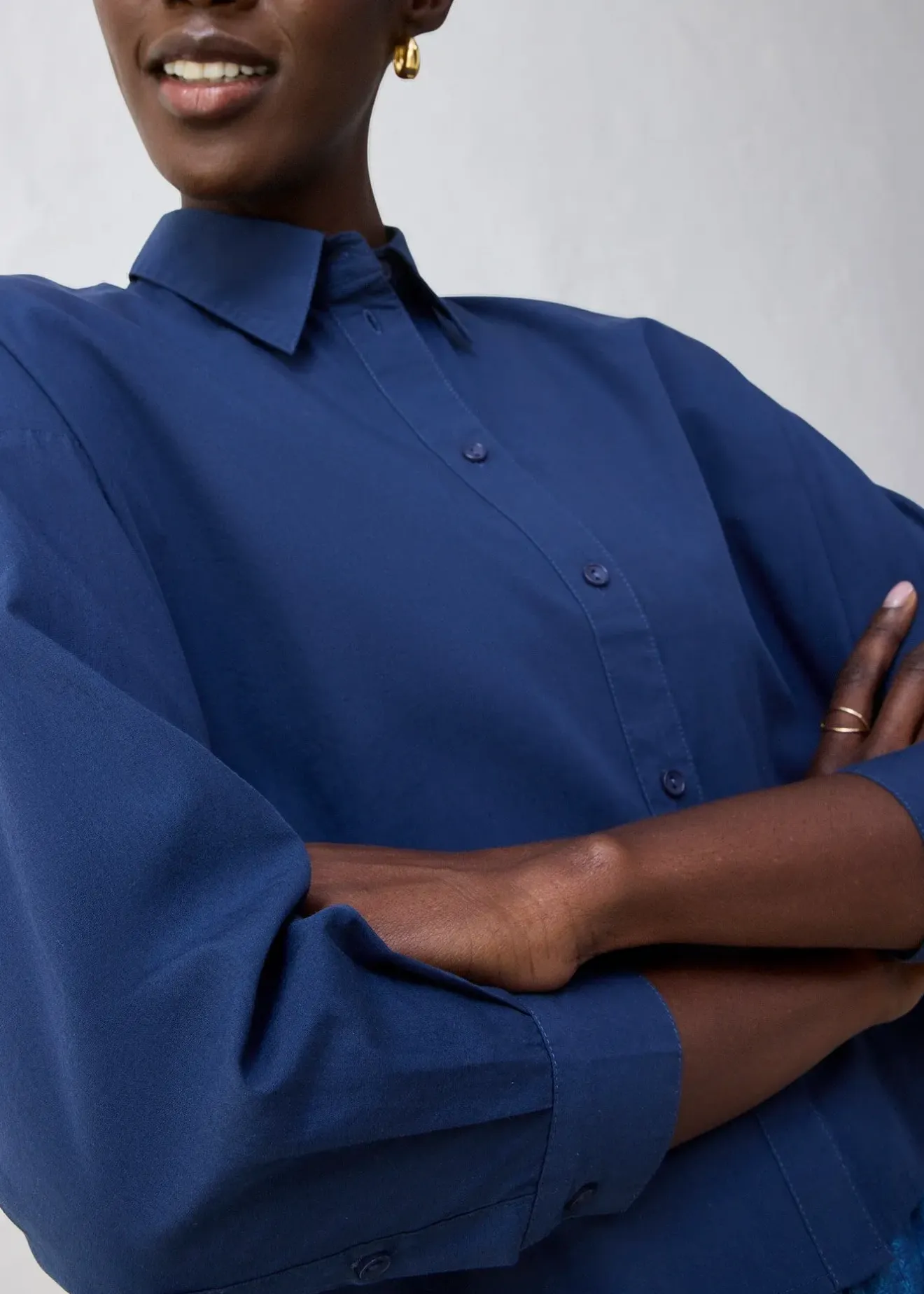 bonprix Chemisier court et oversize en coton et soie|Femme Premium|Chemisiers