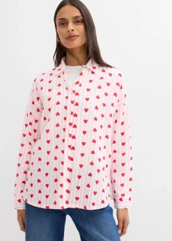 Femme bonprix Chemisiers|Chemisier doux et oversize en gaze de coton