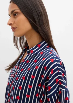 bonprix Chemisier doux et oversize en gaze de coton|Femme Chemisiers