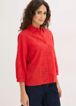 Femme bonprix Chemisiers|Chemisier en broderie anglaise