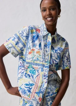 bonprix Chemisier en coton et soie|Femme Premium|Chemisiers