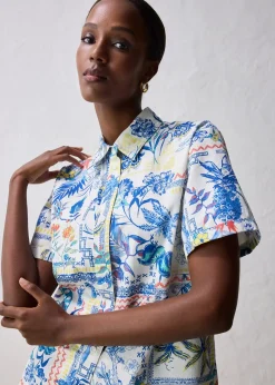 bonprix Chemisier en coton et soie|Femme Premium|Chemisiers