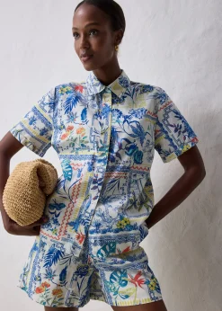 bonprix Chemisier en coton et soie|Femme Premium|Chemisiers