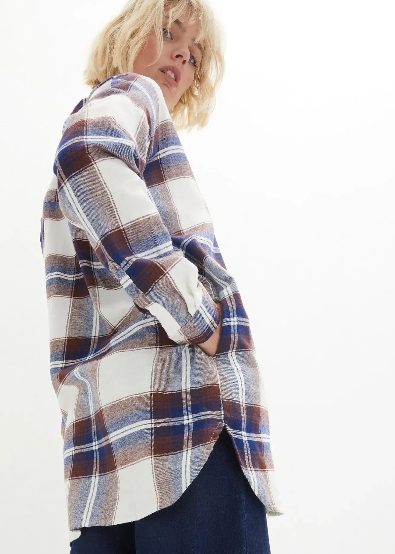 bonprix Chemisier en flanelle 100% coton|Femme Chemisiers