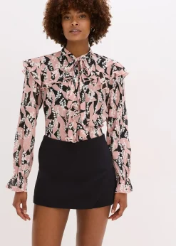 Femme bonprix Chemisiers|Chemisier en mousseline à volants