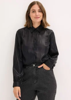 Femme bonprix Chemisiers|Chemisier en satin brillant