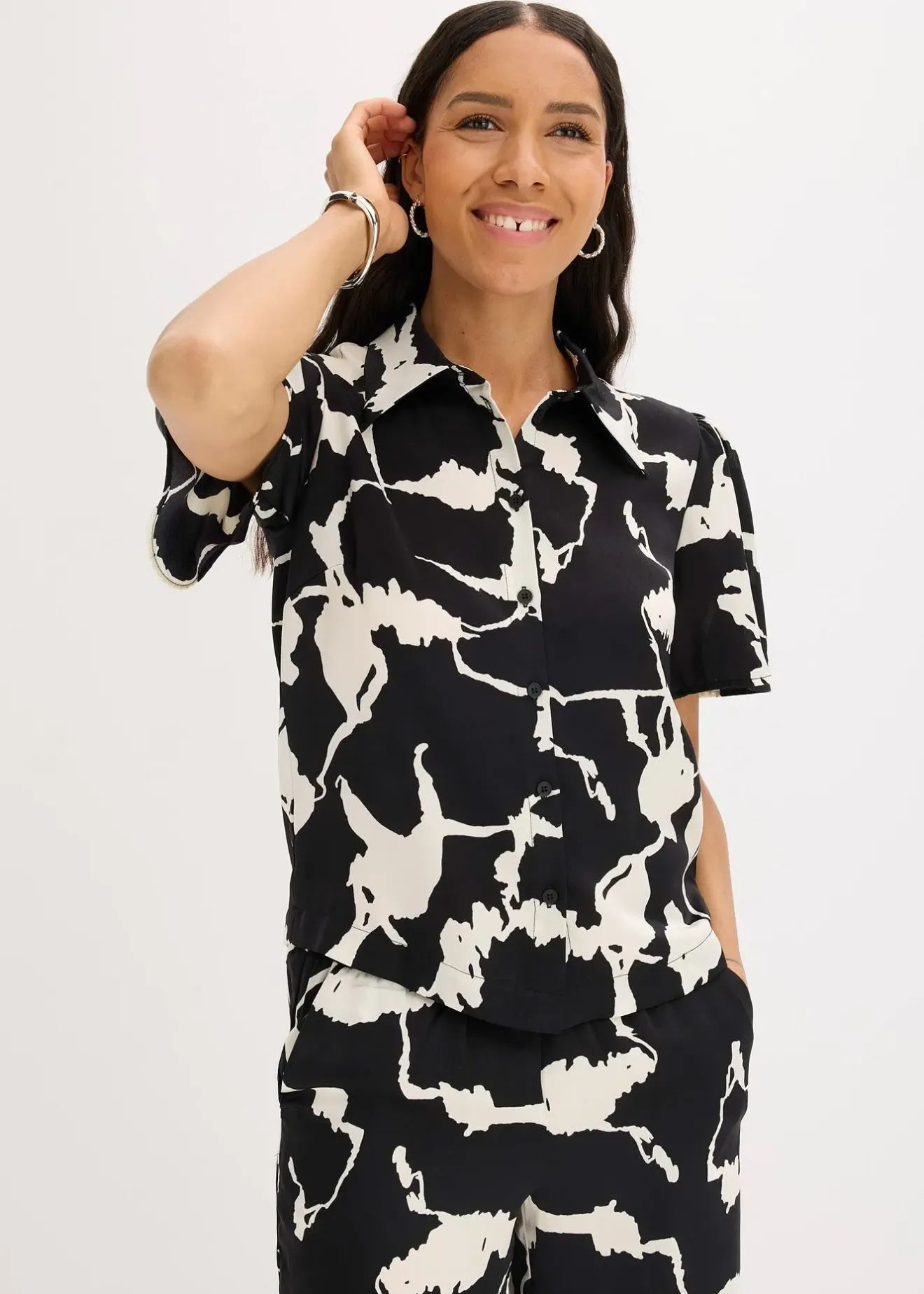 Femme bonprix Chemisiers|Chemisier en satin fluide