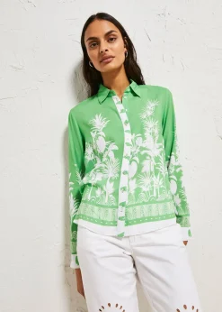 Femme bonprix Chemisiers|Chemisier en viscose fluide, dos plus long