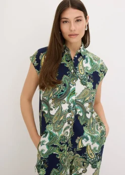 bonprix Chemisier imprimé en viscose fluide|Femme Deux Pièces & Ensembles|Chemisiers