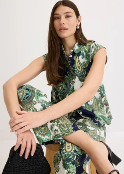 bonprix Chemisier imprimé en viscose fluide|Femme Deux Pièces & Ensembles|Chemisiers