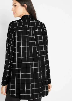 Femme bonprix Chemisiers|Chemisier long à carreaux, avec poches