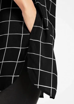 Femme bonprix Chemisiers|Chemisier long à carreaux, avec poches