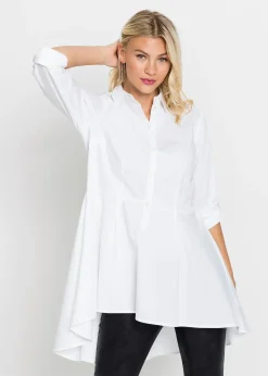 Femme bonprix Chemisiers|Chemisier long avec volant