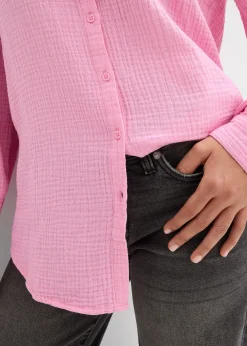 Femme bonprix Chemisiers|Chemisier long en gaze de coton