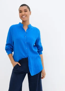 Femme bonprix Chemisiers|Chemisier long en gaze de coton