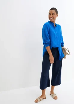 Femme bonprix Chemisiers|Chemisier long en gaze de coton