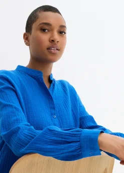 Femme bonprix Chemisiers|Chemisier long en gaze de coton