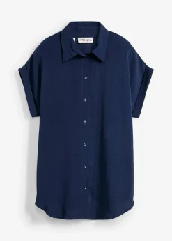 Femme bonprix Chemisiers|Chemisier manches courtes avec polyester recyclé