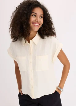 Femme bonprix Chemisiers|Chemisier manches courtes fluide en lyocell mélangé