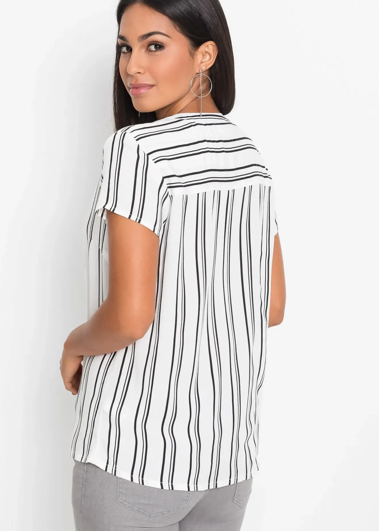 Femme bonprix Chemisiers|Chemisier manches courtes 100% viscose