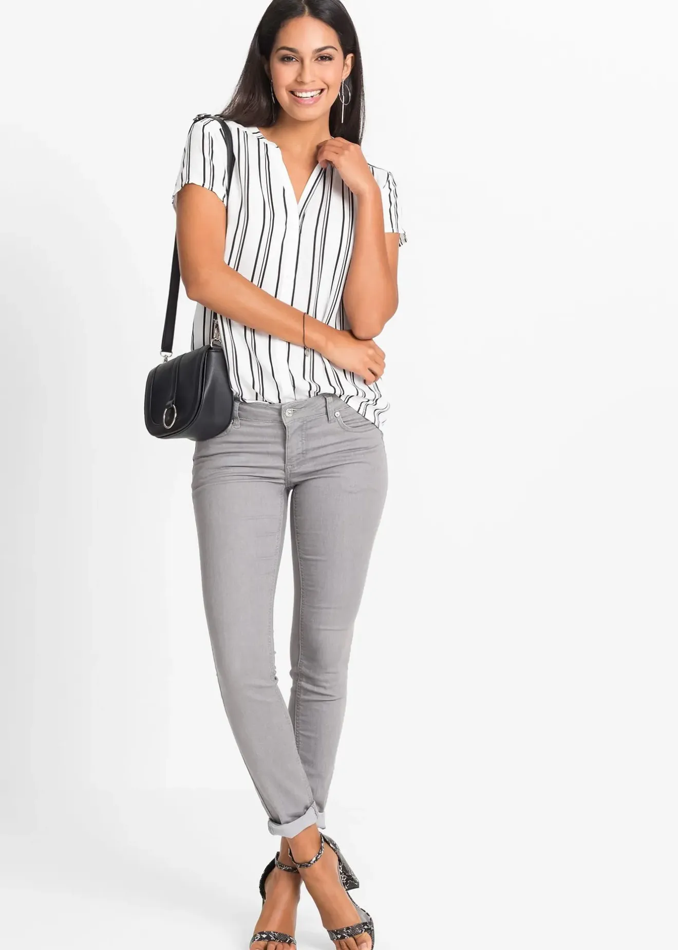 Femme bonprix Chemisiers|Chemisier manches courtes 100% viscose