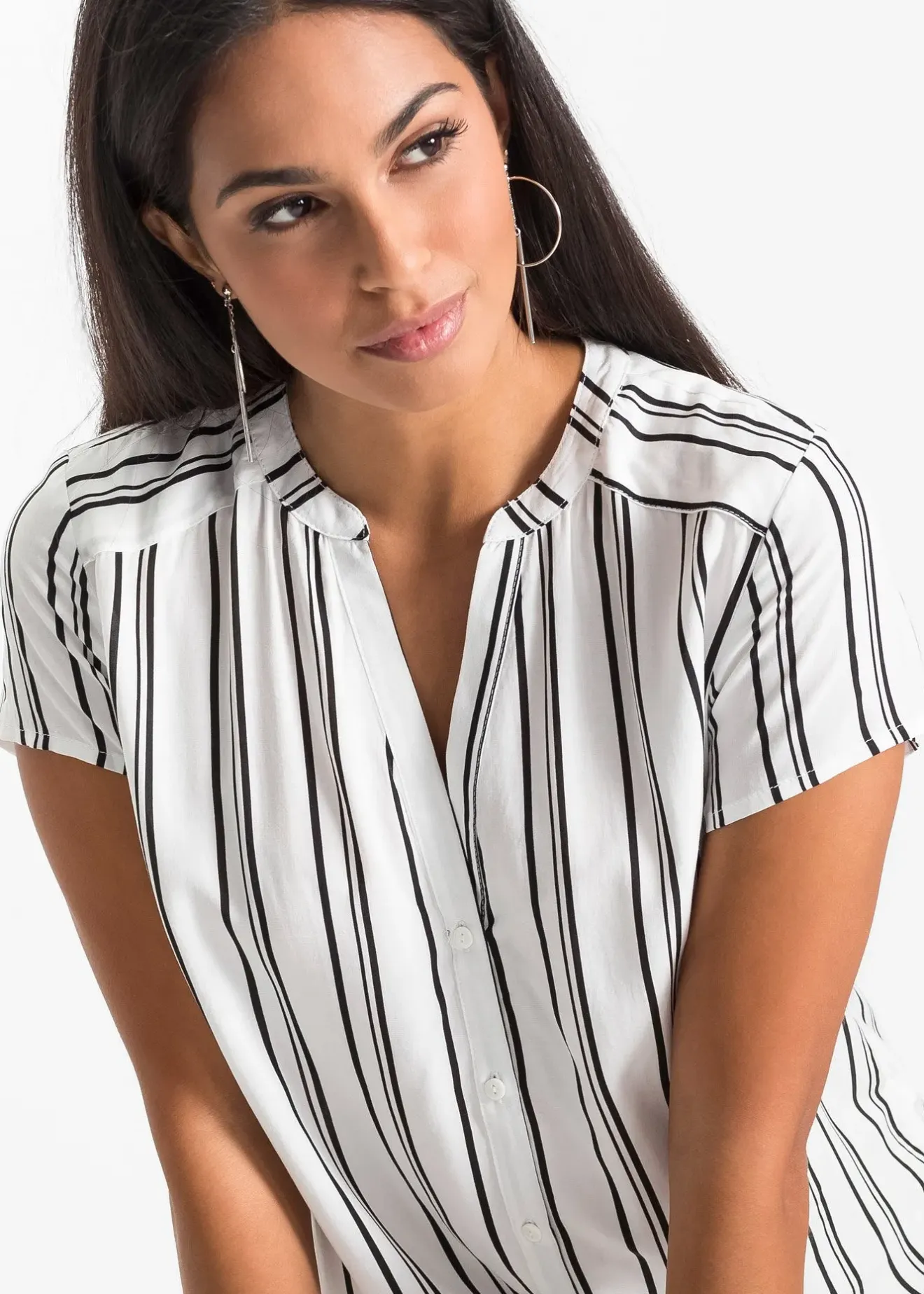 Femme bonprix Chemisiers|Chemisier manches courtes 100% viscose