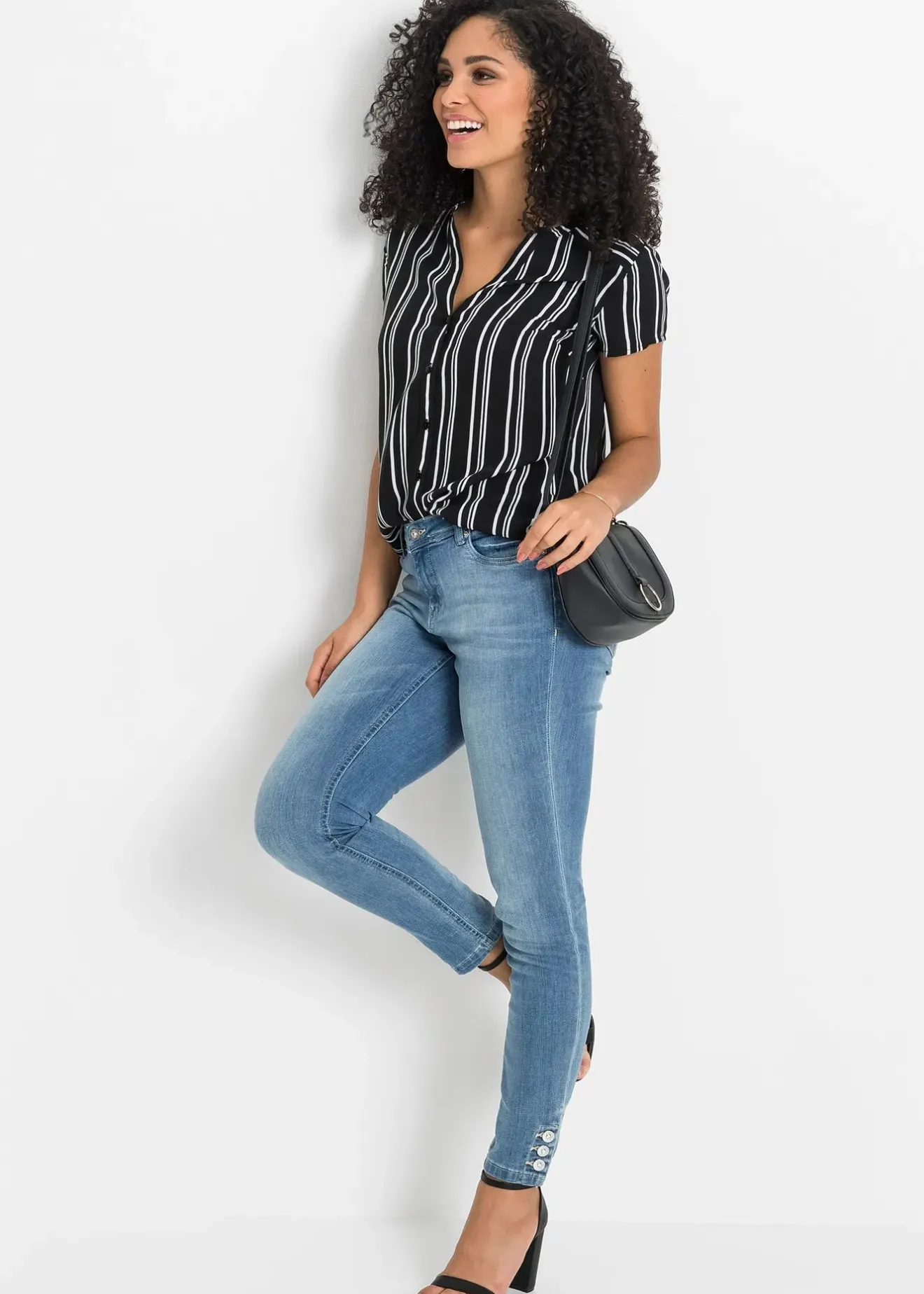 bonprix Chemisier manches courtes 100% viscose|Femme Chemisiers