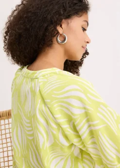 Femme bonprix Chemisiers|Chemisier manches courtes aspect lin