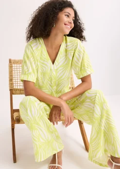 Femme bonprix Chemisiers|Chemisier manches courtes aspect lin