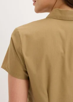 bonprix Chemisier manches courtes en popeline|Femme Chemisiers