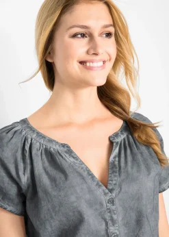 Femme bonprix Chemisiers|Chemisier manches courtes 100% coton