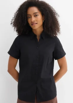 Femme bonprix Chemisiers|Chemisier manches courtes extensible en coton majoritaire