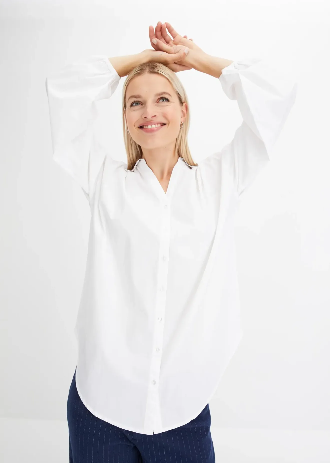 bonprix Chemisier oversize 100 % coton|Femme Chemisiers