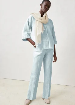 bonprix Chemisier oversize 100% lin|Femme Premium|Chemisiers