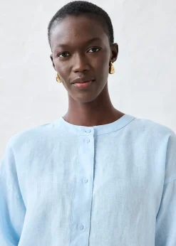 bonprix Chemisier oversize 100% lin|Femme Premium|Chemisiers