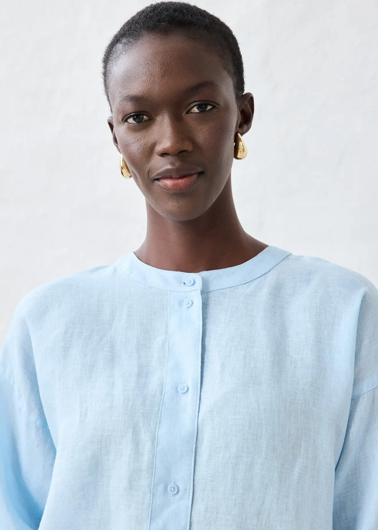 bonprix Chemisier oversize 100% lin|Femme Premium|Chemisiers