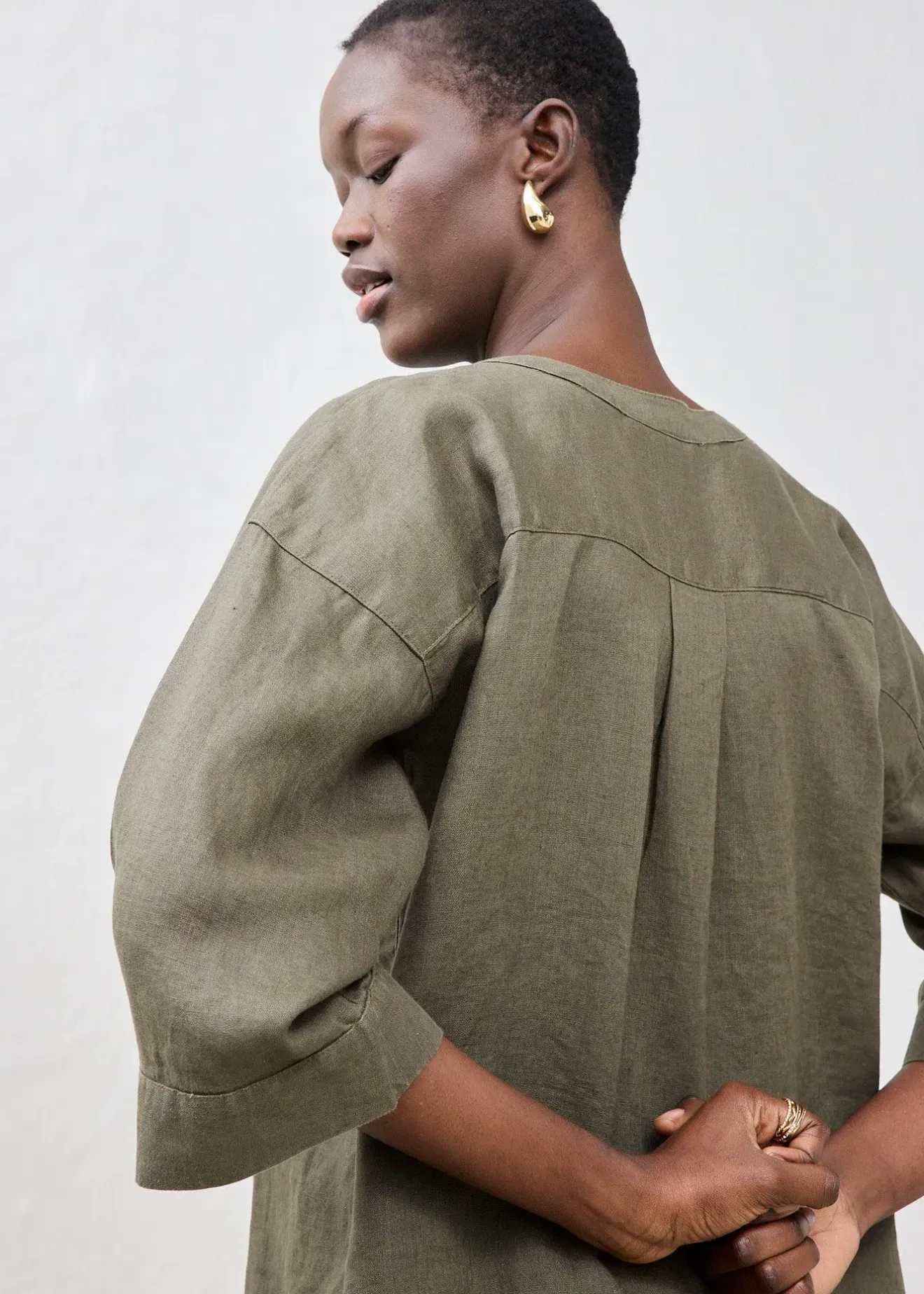 Femme bonprix Premium|Chemisiers|Chemisier oversize 100% lin