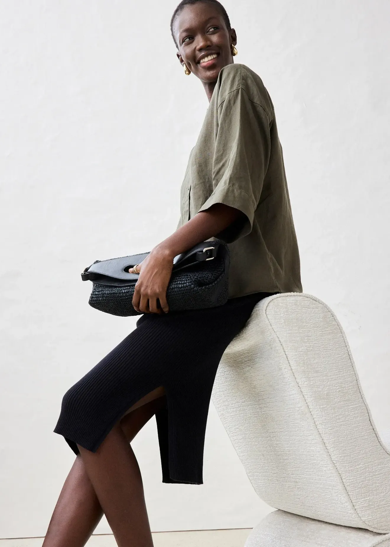 Femme bonprix Premium|Chemisiers|Chemisier oversize 100% lin