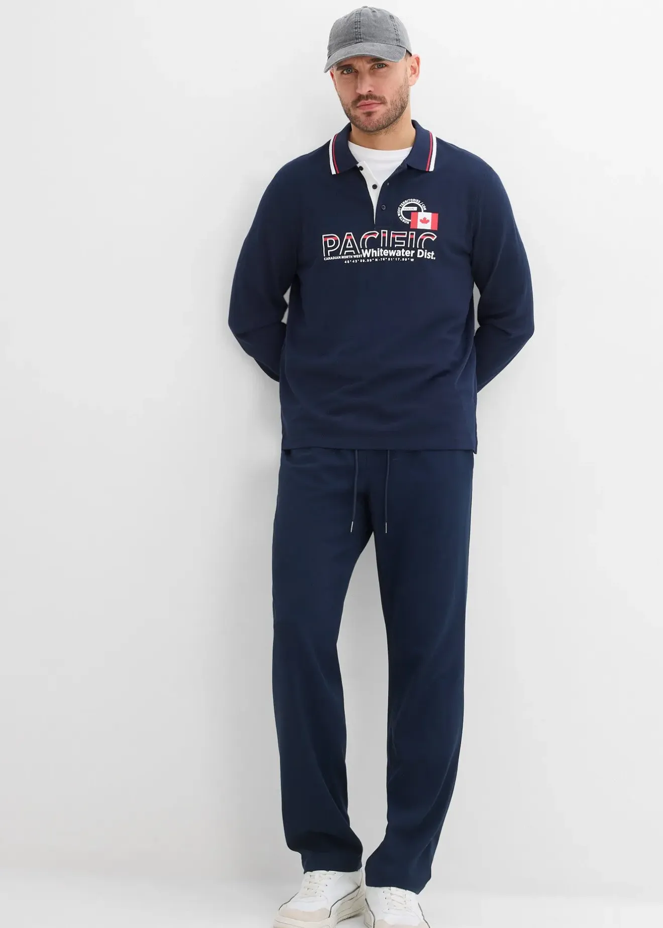 bonprix Chino extensible à taille élastiquée, droit et ample|Homme Pantalons