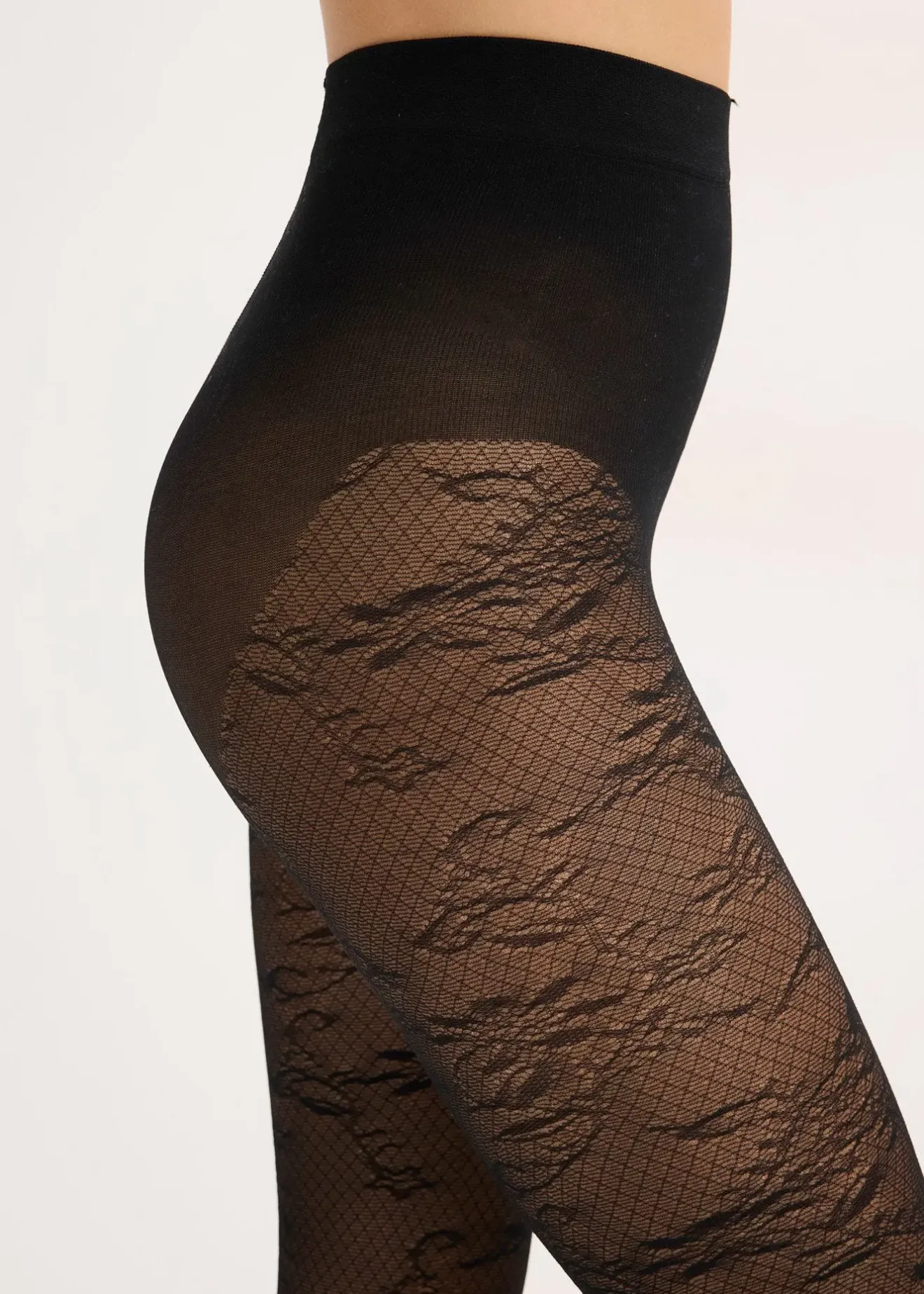 Femme bonprix Chaussettes & Collants|Collant voile résille à motif floral