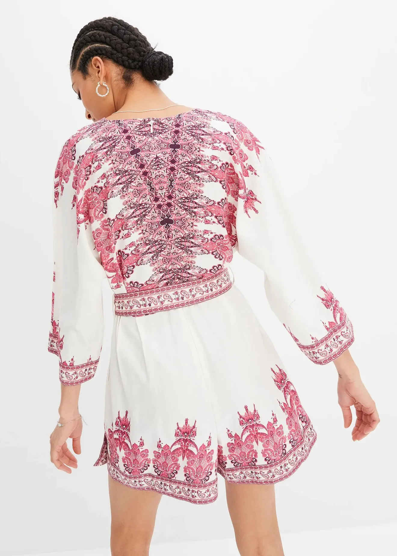 Femme bonprix Combinaisons|Combi short avec lin