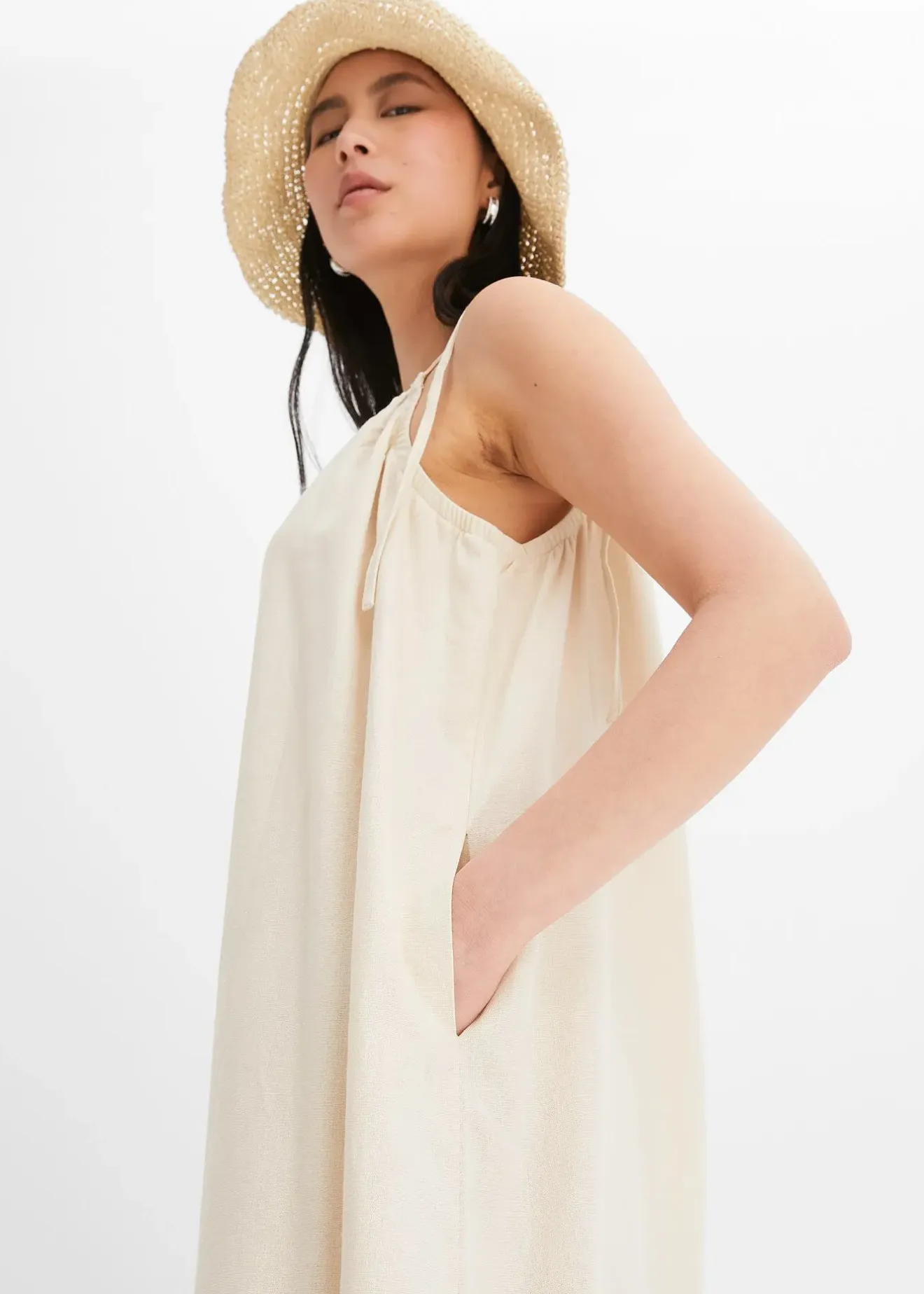 Femme bonprix Combinaisons|Combinaison aérienne en lin et viscose